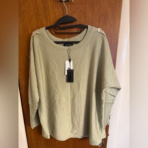 New With Tags, Cable & Gauge 3/4 Sleeve Sweater, Size 1X, Color is “Tea”